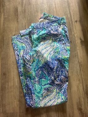 Lilly Pulitzer Multicolor Blue Green Printed Pants
